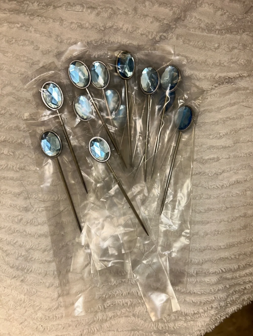 Blue Gem Cocktail Picks Garnish Skewers Lot 14 New Bombay Sapphire Promo